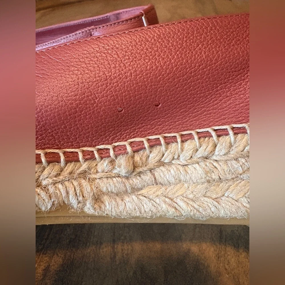 Everlane Rose Pink Square toe Espadrille Flats Size 9 1/2